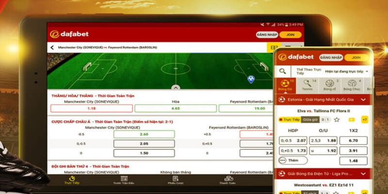 Ứng dụng Dafabet Sports Mobile