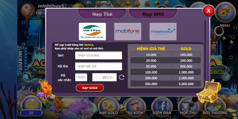 Game bài nạp bằng SMS V8 Club